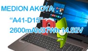 Laptop Accu voor MEDION A41-D15